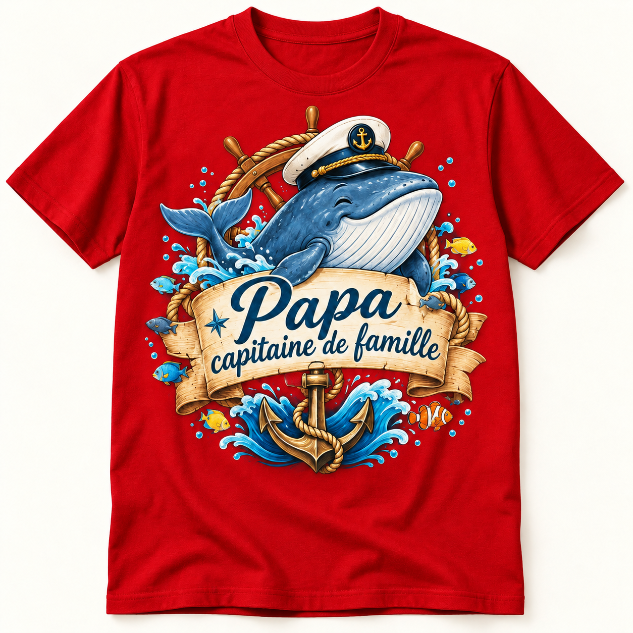 T-shirt Papa capitaine de famille – Image 3