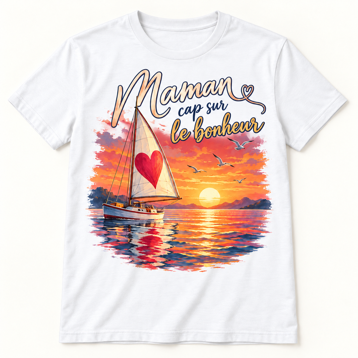 T-shirt Maman cap sur le bonheur – Image 2