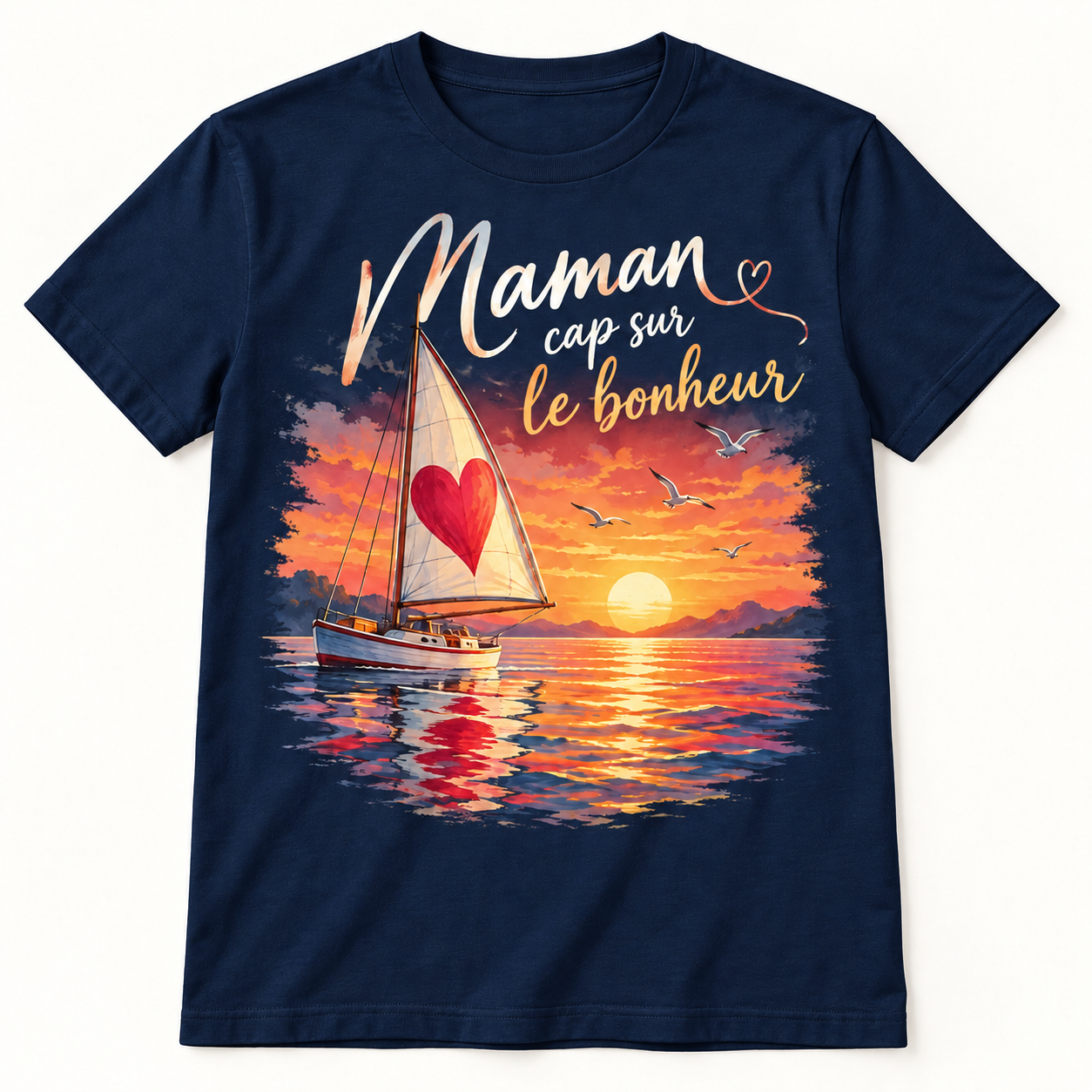 T-shirt Maman cap sur le bonheur – Image 5