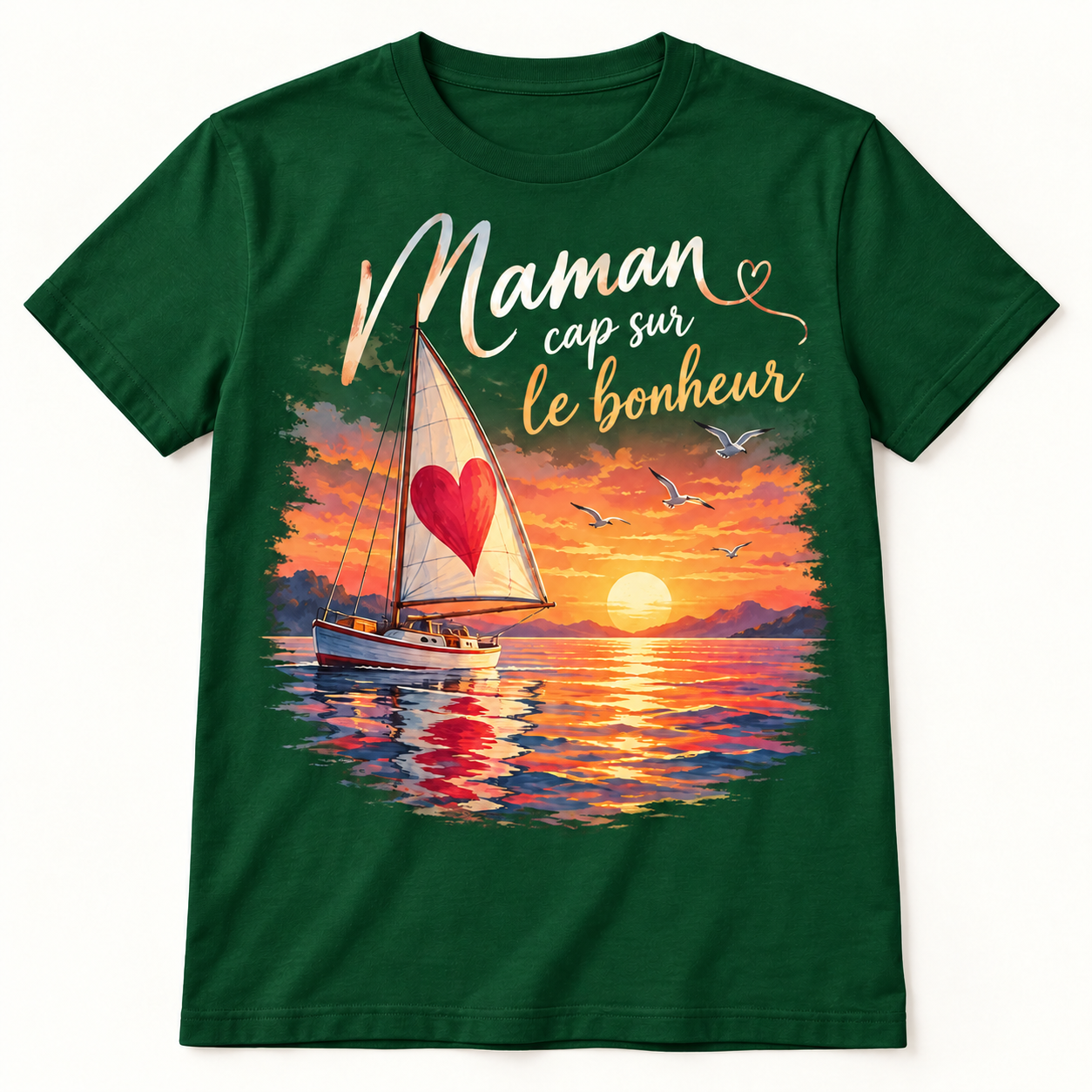 T-shirt Maman cap sur le bonheur – Image 4