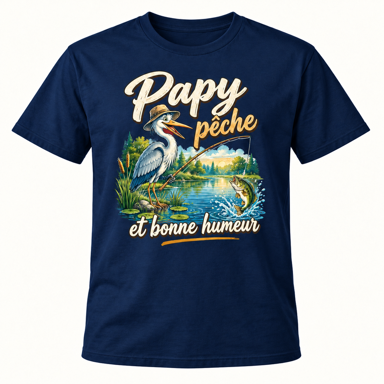 T-shirt Papy pêche et bonne humeur – Image 5