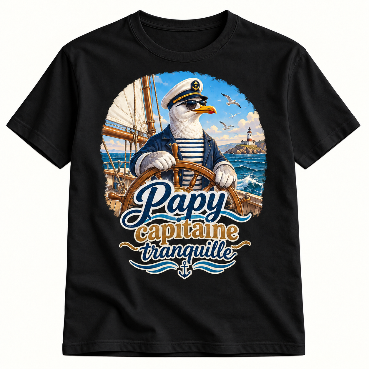 T-shirt Papy capitaine tranquille – Image 2