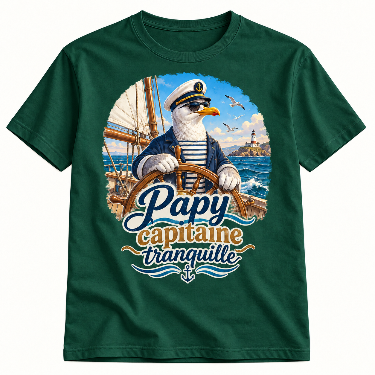 T-shirt Papy capitaine tranquille – Image 4