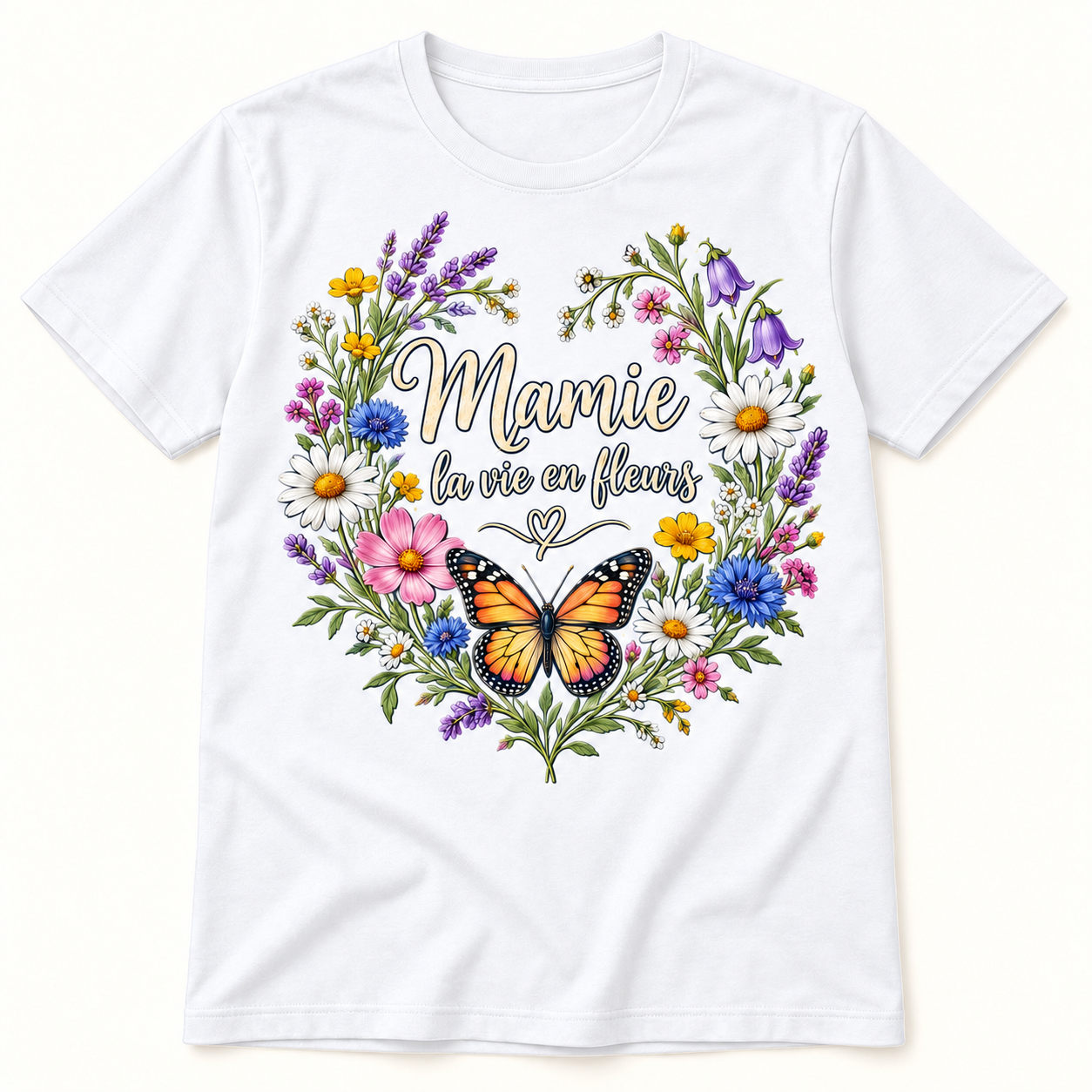T-shirt Mamie la vie en fleurs – Image 2