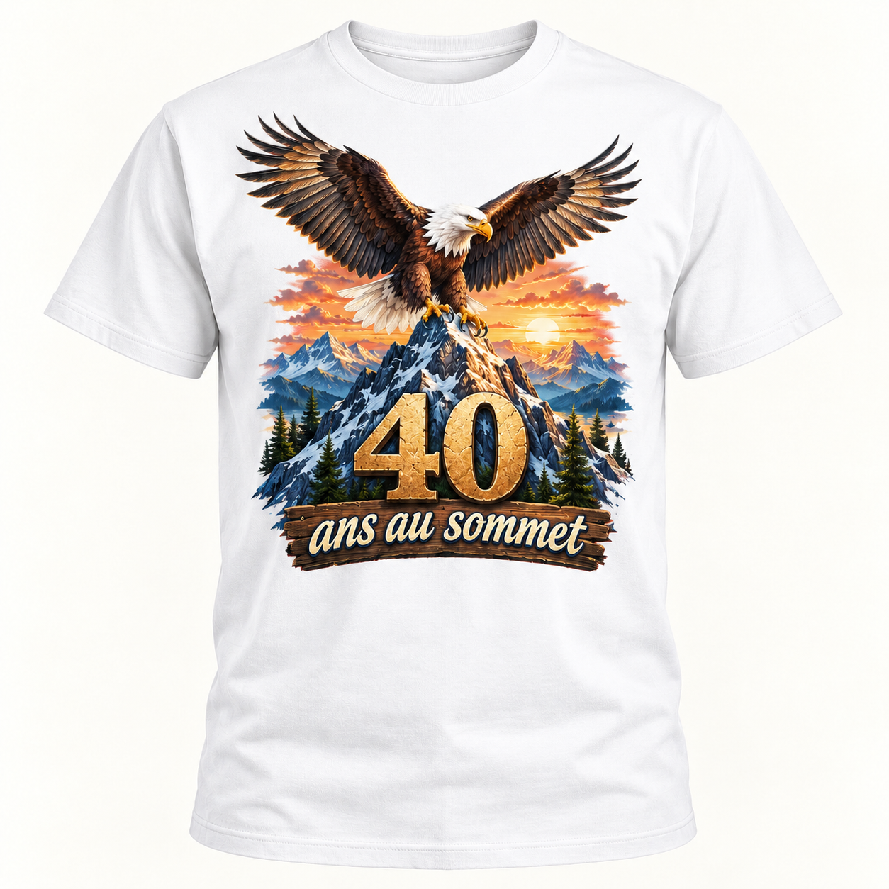 T-shirt 40 ans au sommet – Image 2