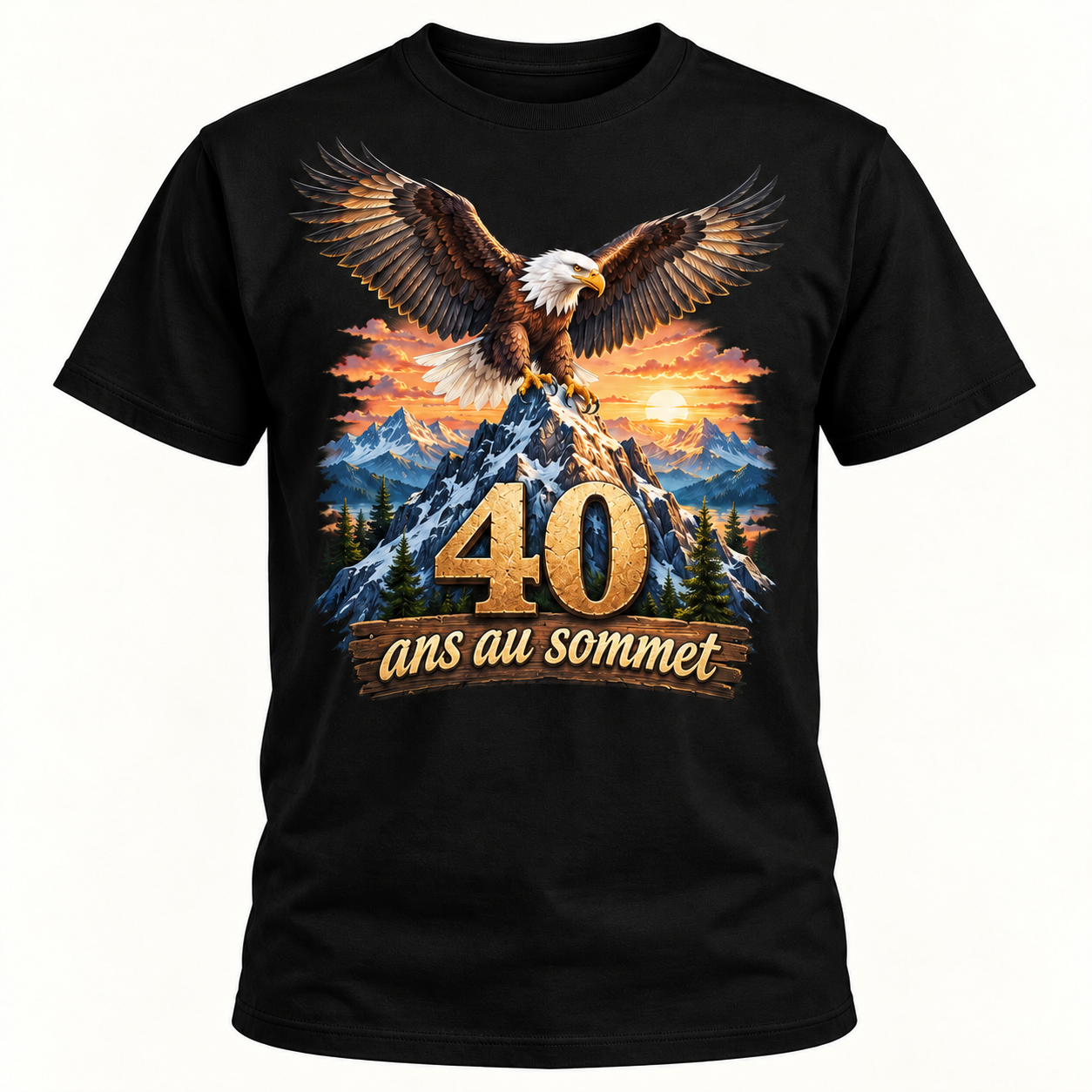 T-shirt 40 ans au sommet – Image 3