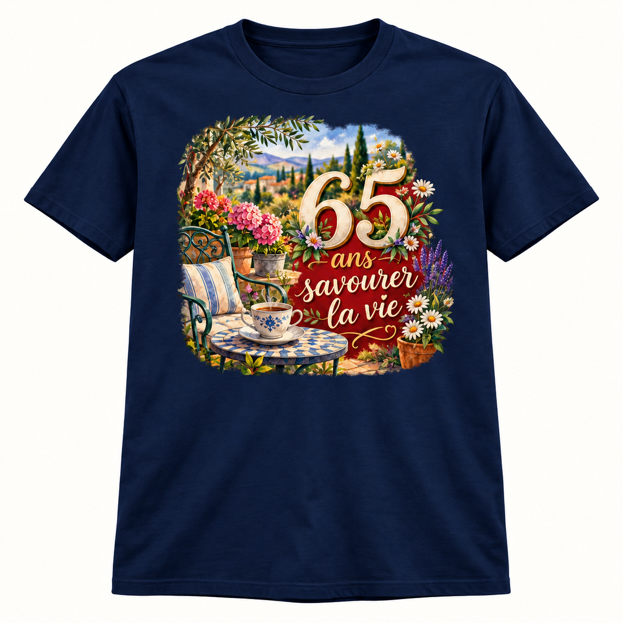 T-shirt 65 ans savourer la vie – Image 5