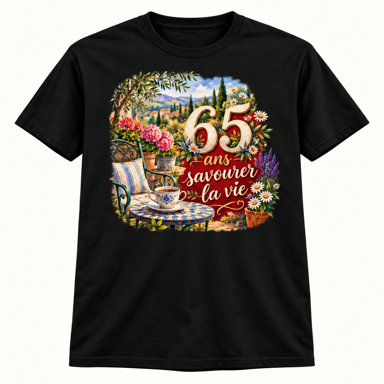 T-shirt 65 ans savourer la vie – Image 3
