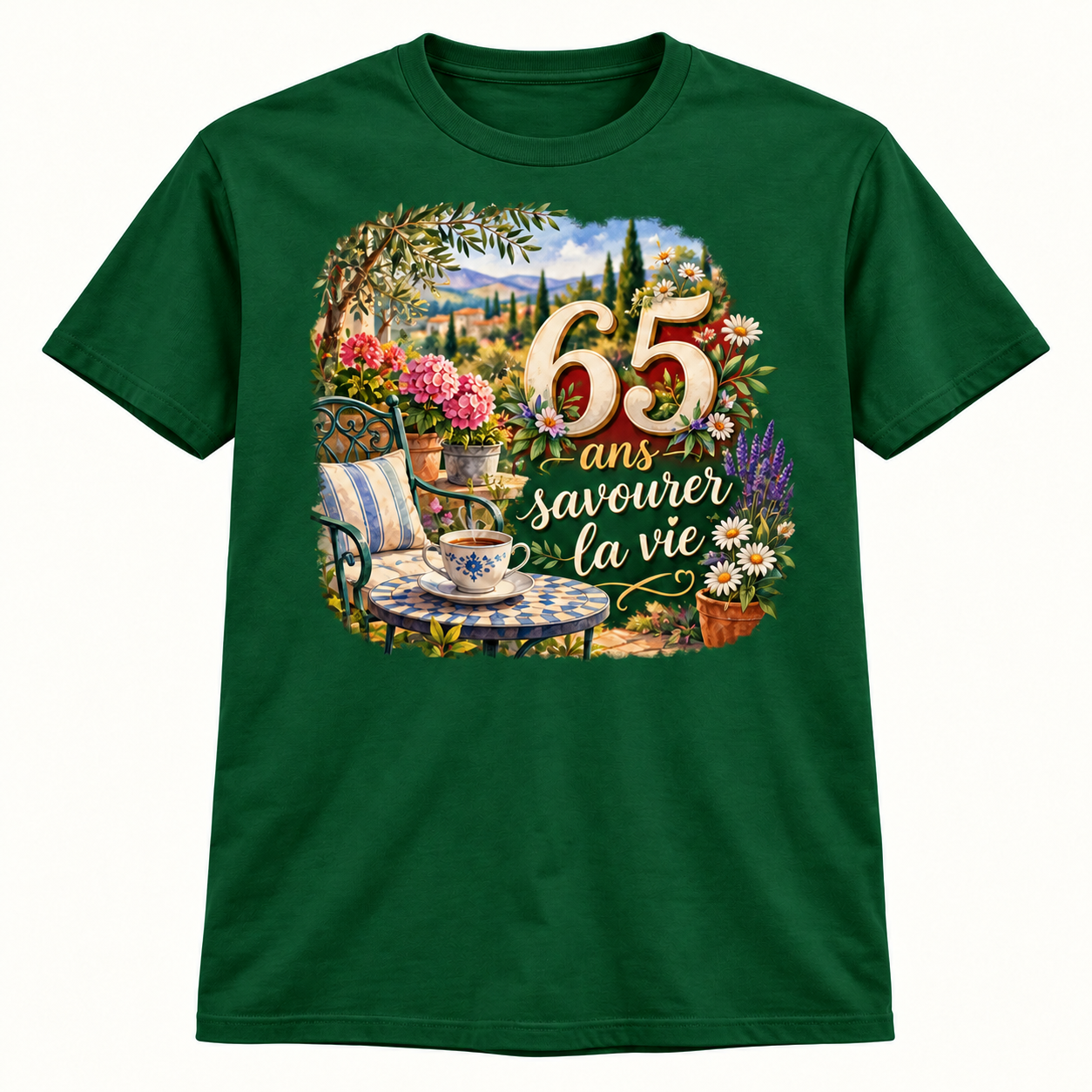 T-shirt 65 ans savourer la vie – Image 4