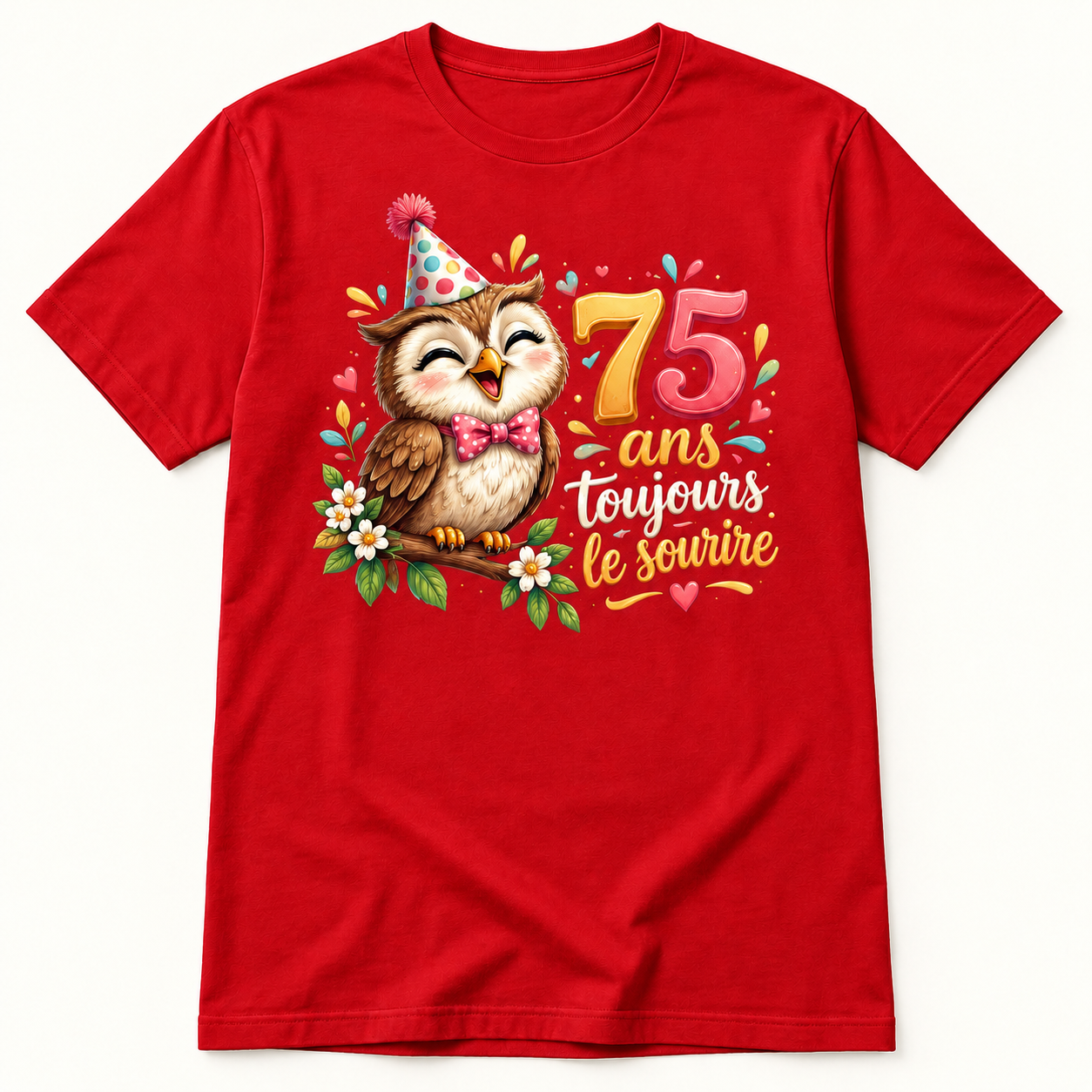 T-shirt 75 ans toujours le sourire – Image 4