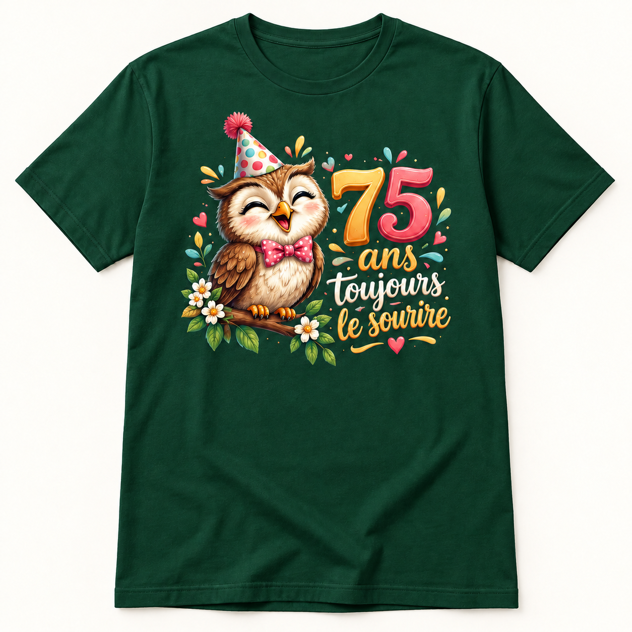 T-shirt 75 ans toujours le sourire – Image 5