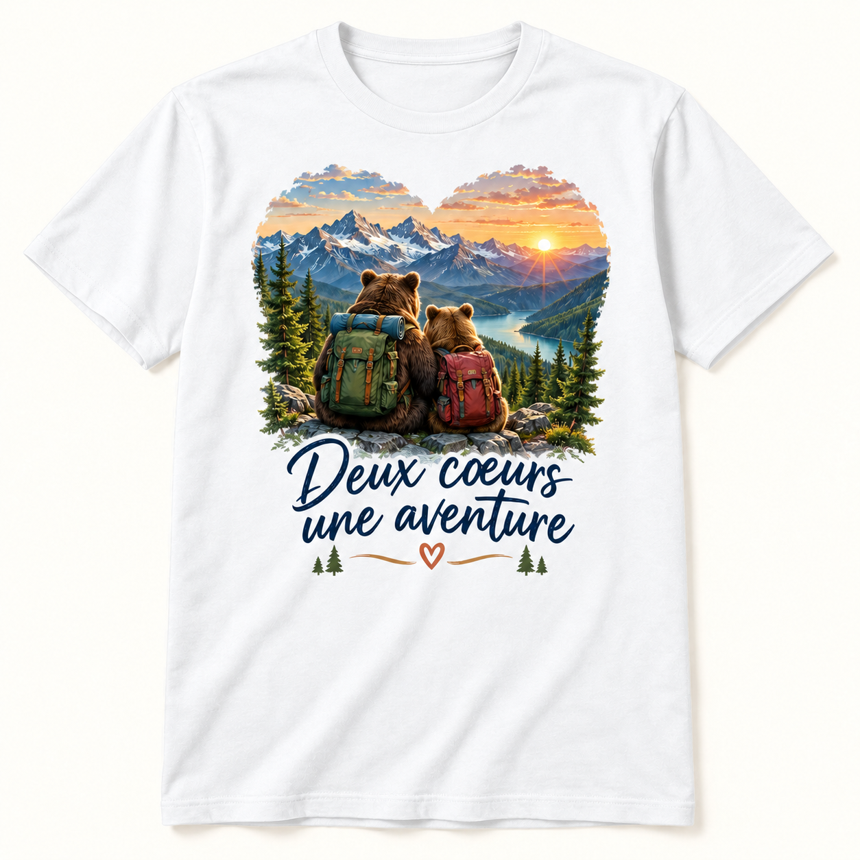 T-shirt Deux cœurs une aventure – Image 2