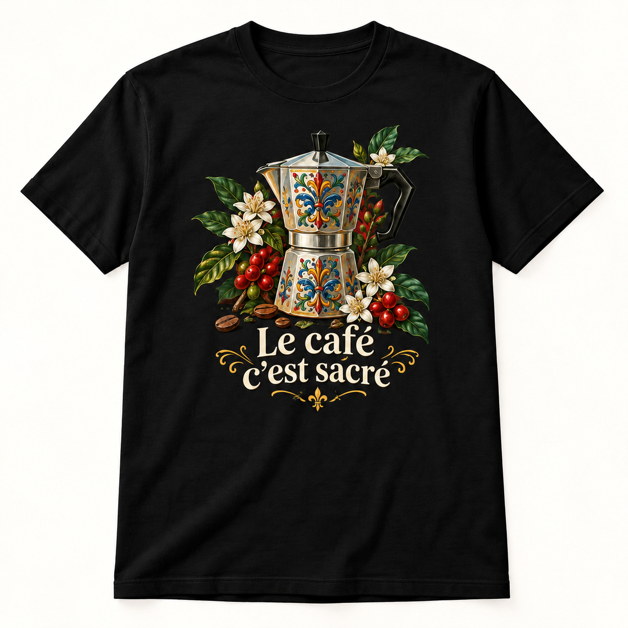 T-shirt Le café c’est sacré – Image 3