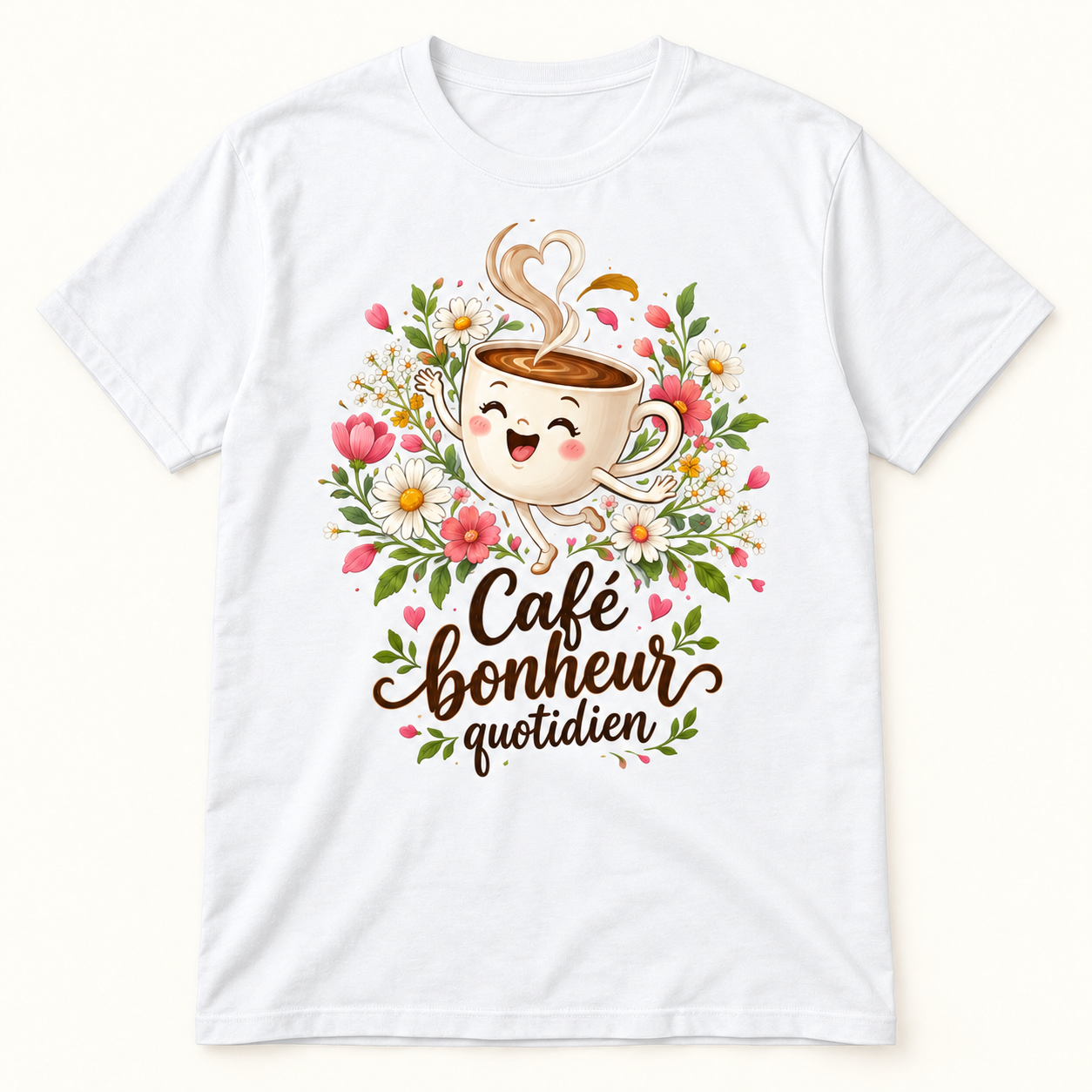 T-shirt Café bonheur quotidien – Image 2