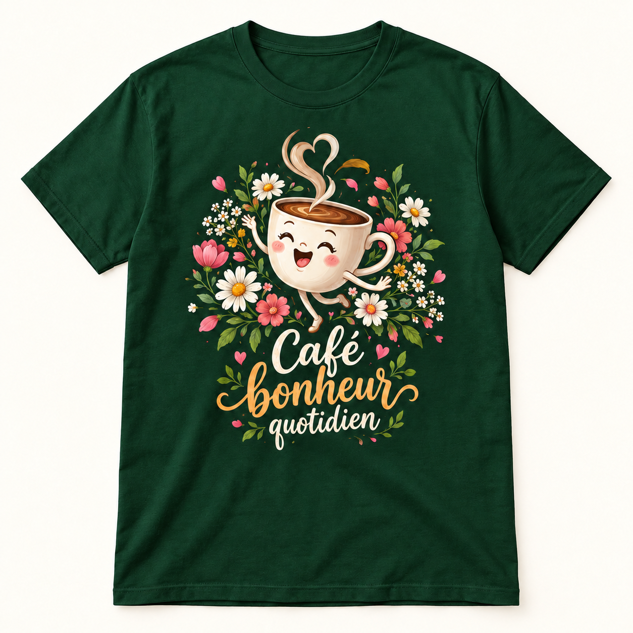 T-shirt Café bonheur quotidien – Image 4