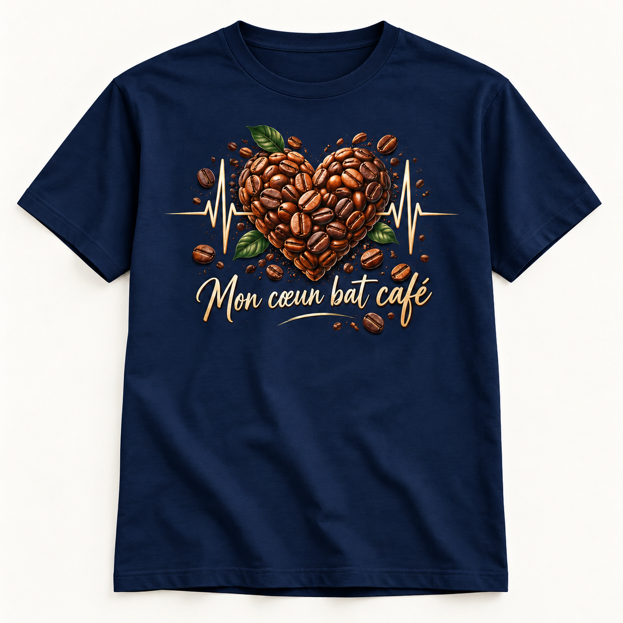 T-shirt Mon cœur bat café – Image 5