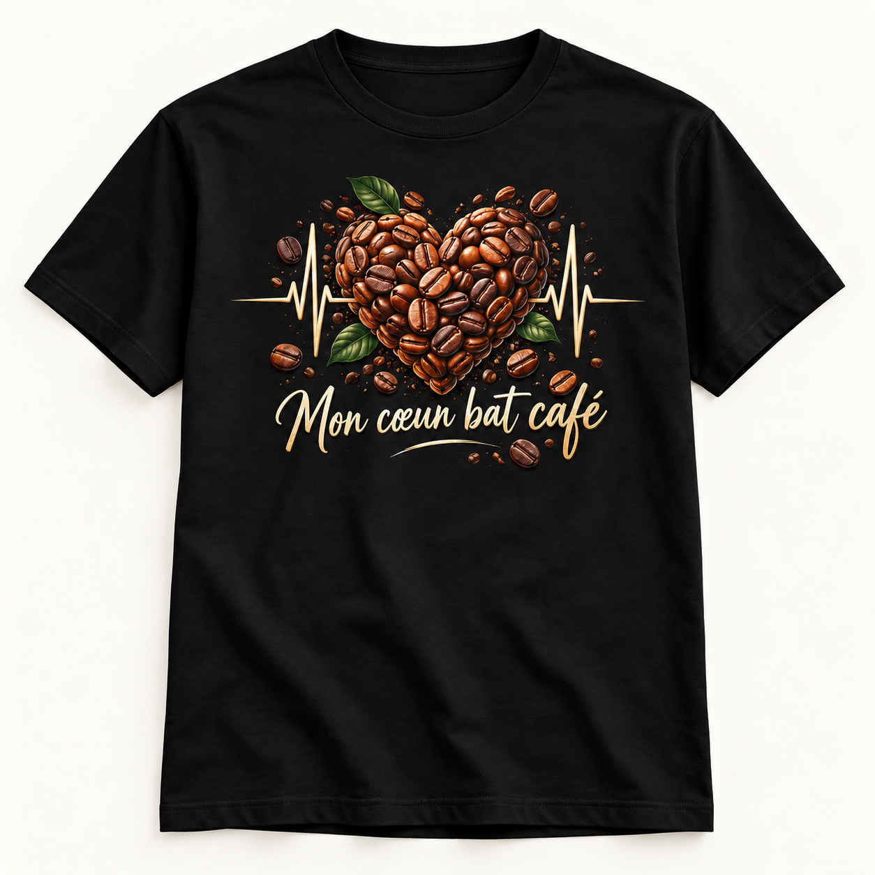 T-shirt Mon cœur bat café – Image 3