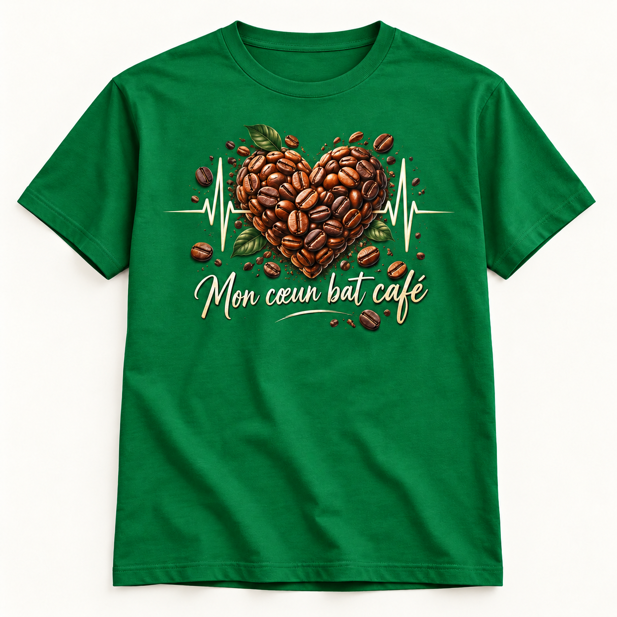 T-shirt Mon cœur bat café – Image 4