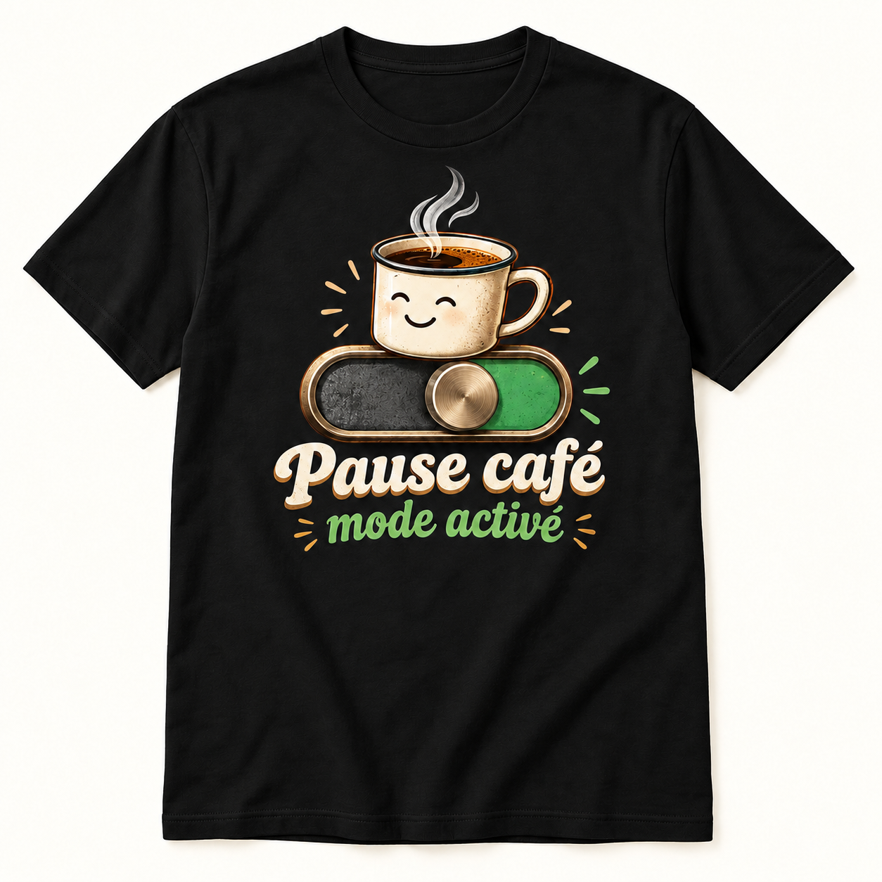 T-shirt Pause café mode activé – Image 3