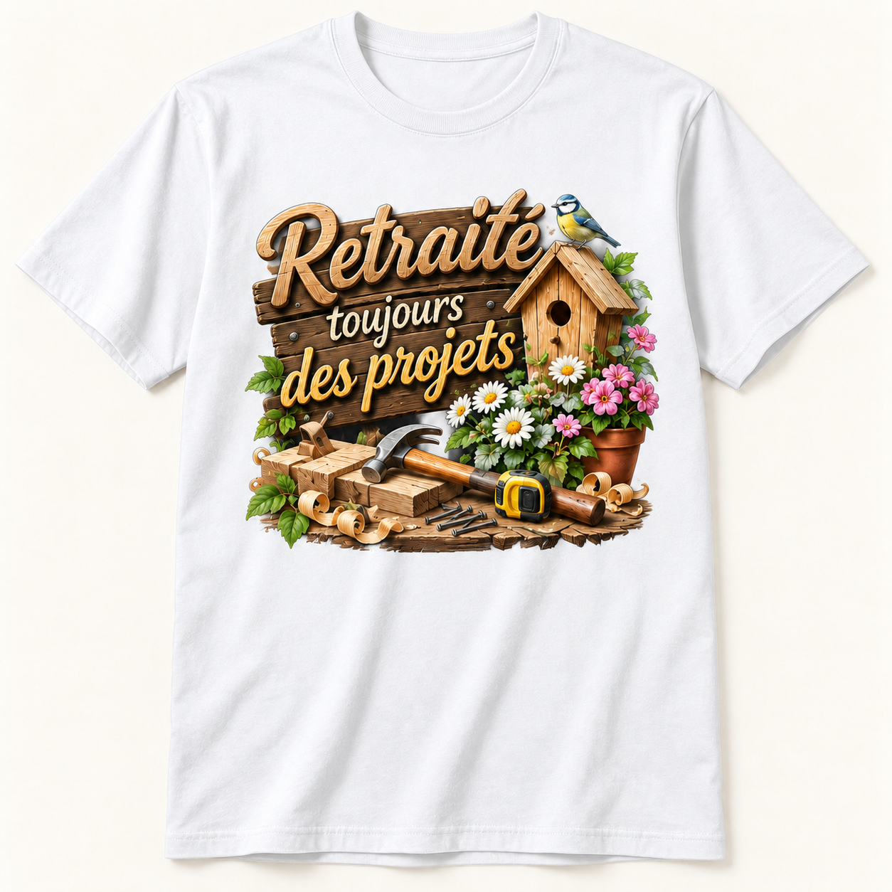 T-shirt Retraité toujours des projets – Image 2