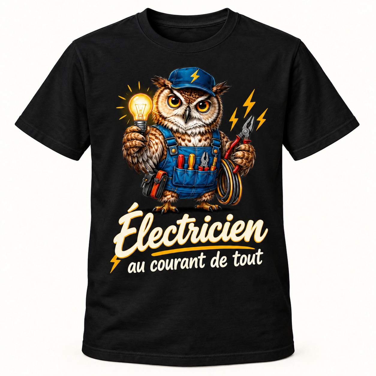 T-shirt Électricien au courant de tout – Image 2