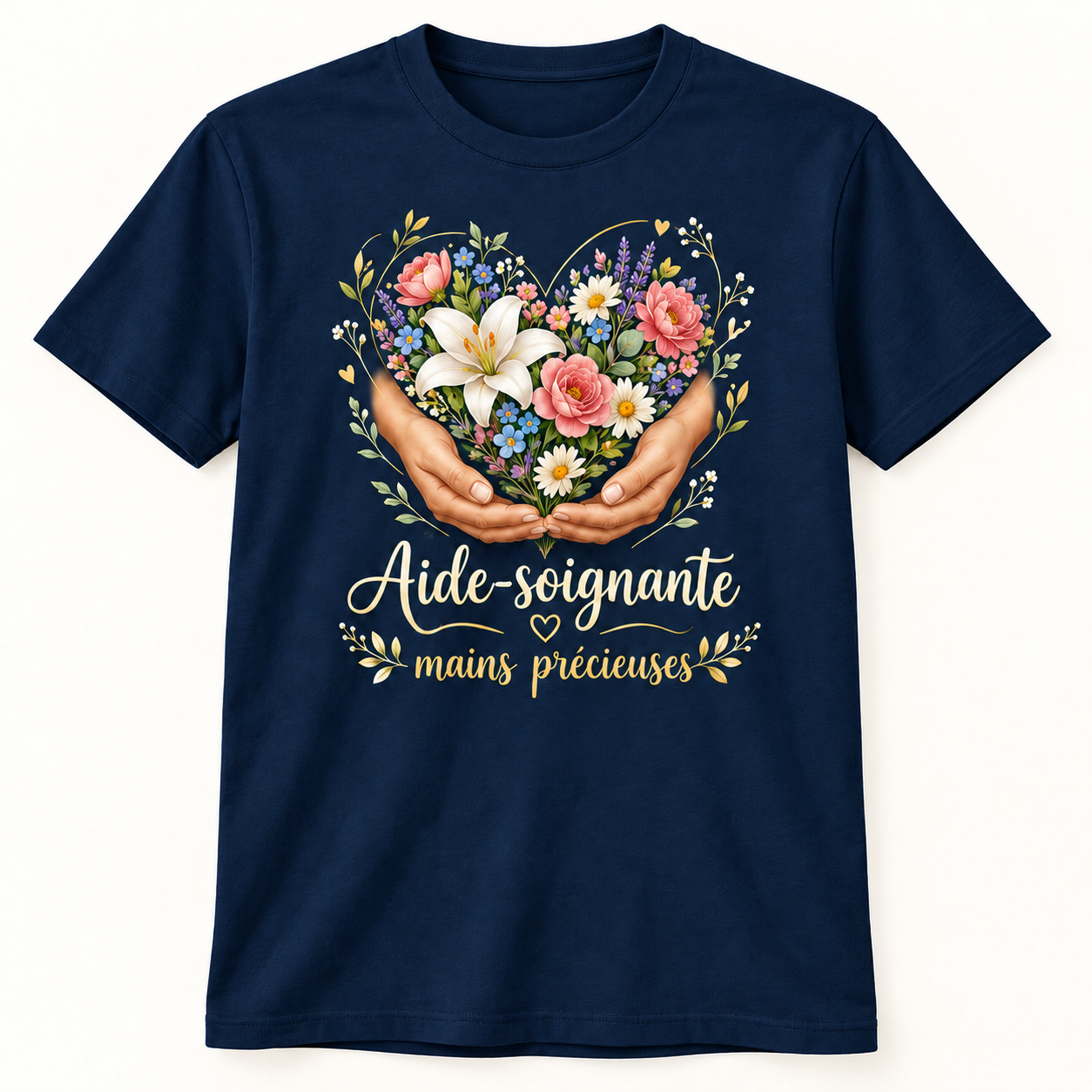 T-shirt Aide-soignante mains précieuses – Image 5