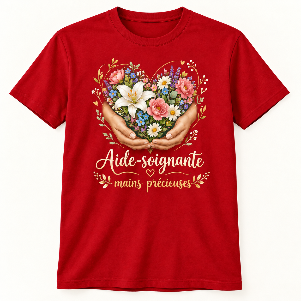 T-shirt Aide-soignante mains précieuses – Image 4