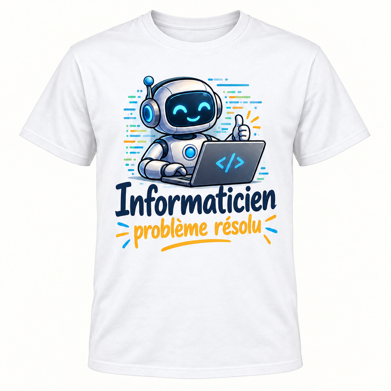 T-shirt Informaticien problème résolu – Image 2