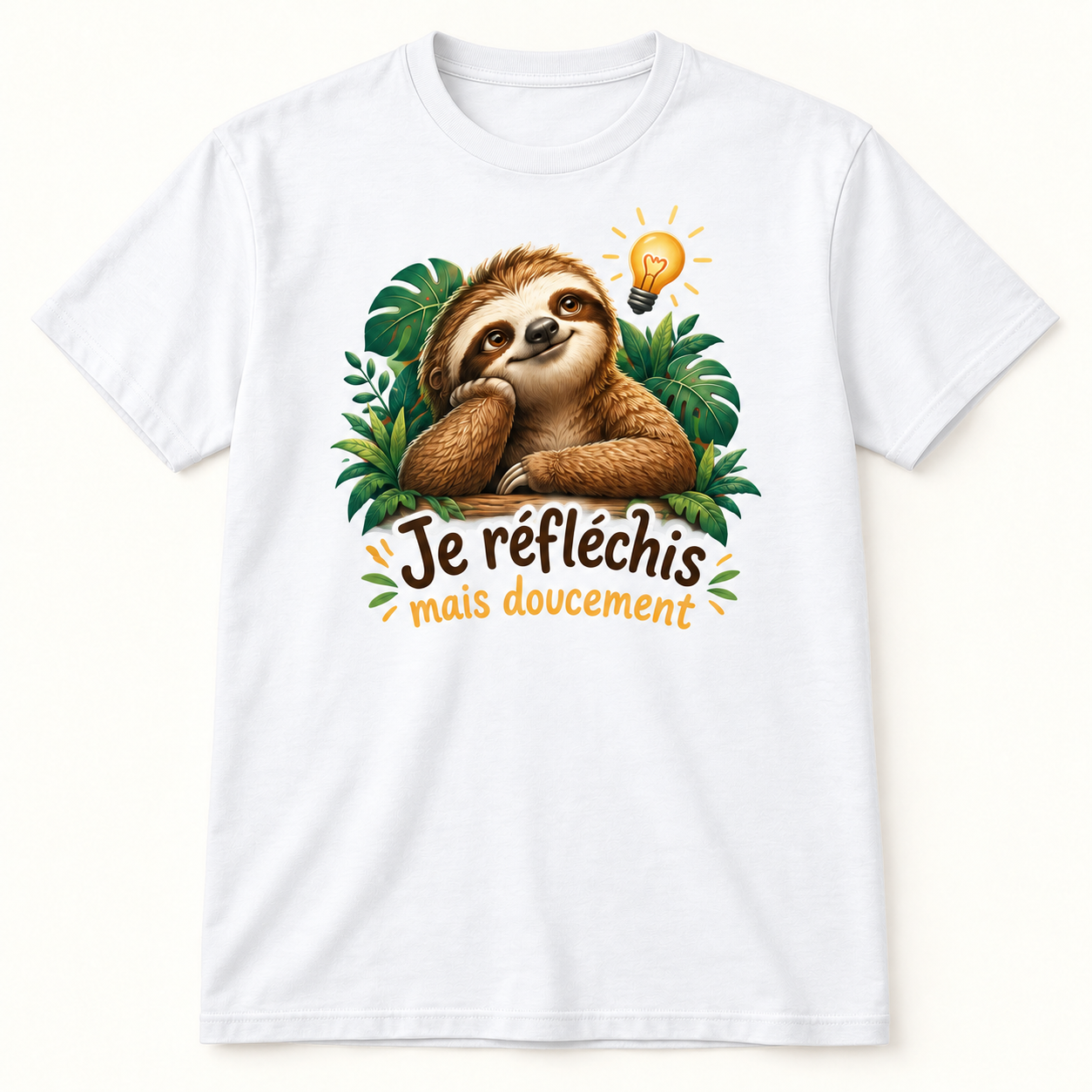 T-shirt Je réfléchis mais doucement – Image 2