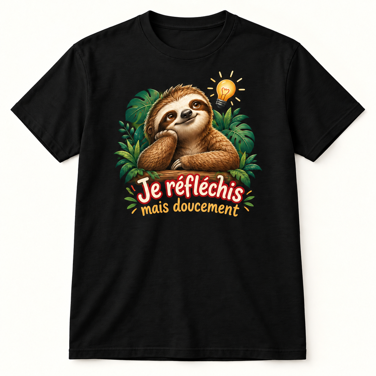 T-shirt Je réfléchis mais doucement – Image 3